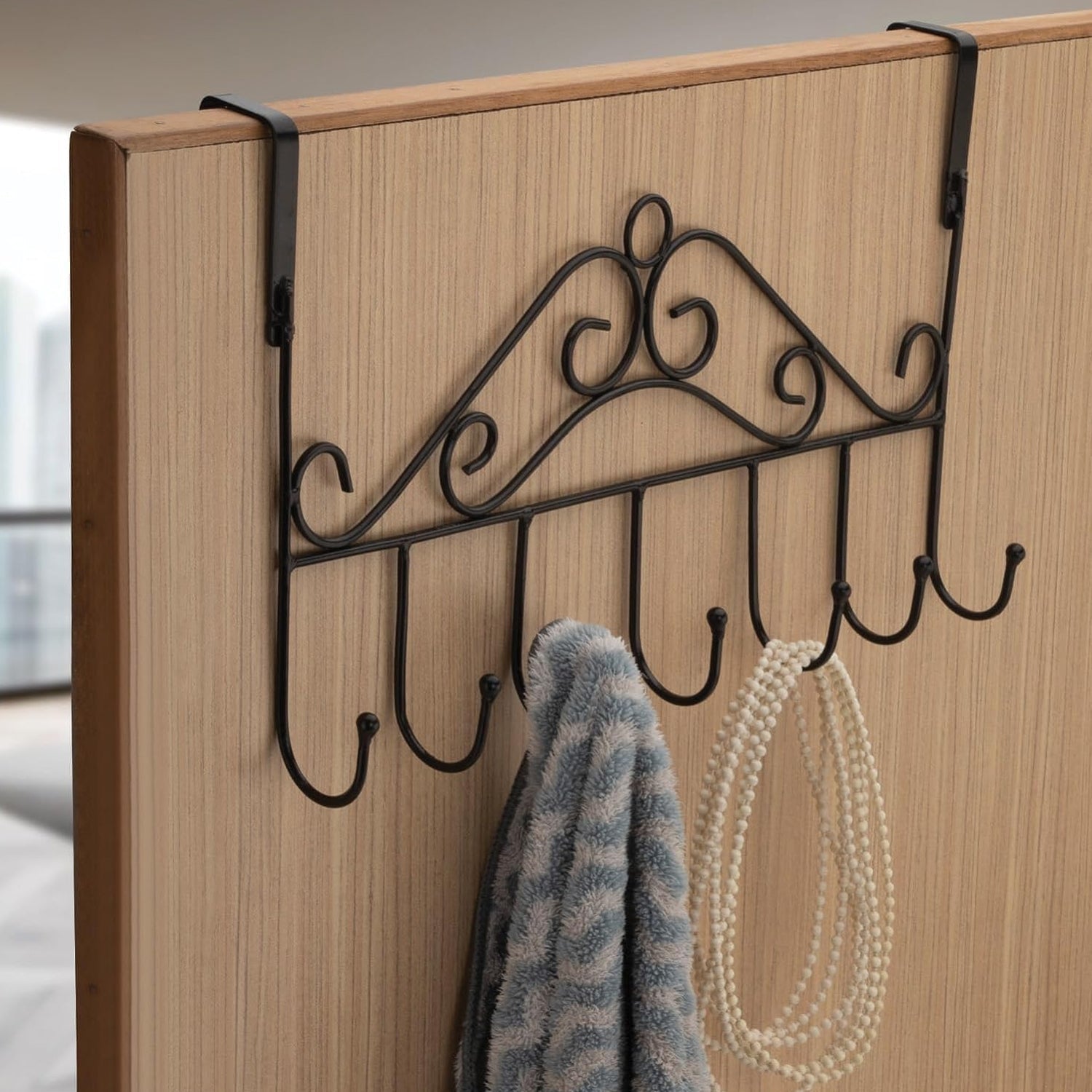 9383 Over The Door Hanger Rack 7 Hooks Decorative Ognazier Hook Rack Stylish Door Hanger Door Hook Hangers with 7 Hooks,Metal Hanging Rack for Home Office Use 9383 Over The Door Hanger Rack 7 Hooks Decorative Ognazier Hook Rack Stylish Door Hanger Door Hook Hangers with 7 Hooks,Metal Hanging Rack for Home Office Use